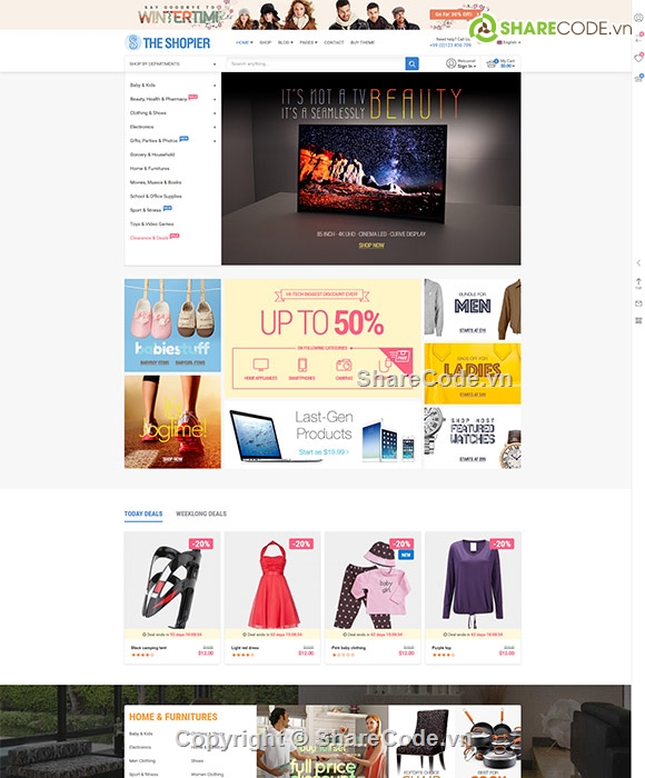 Web bán hàng,Shopier,Themeforest,Worpress theme,Full code,theme